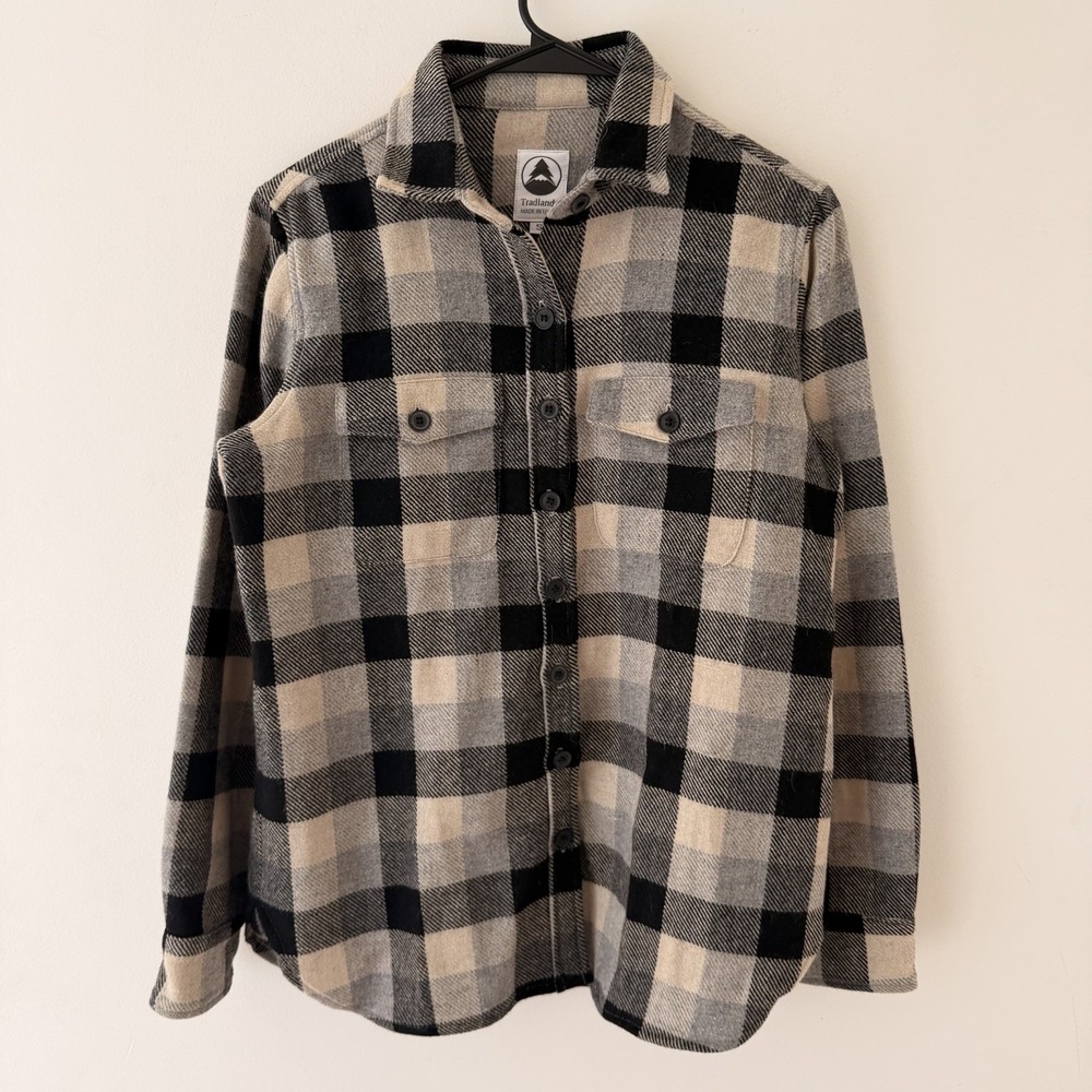 Tradlands Womens Plaid Wool Blend Shirt Jacket Size S Heritage Outdoorsy Shacket